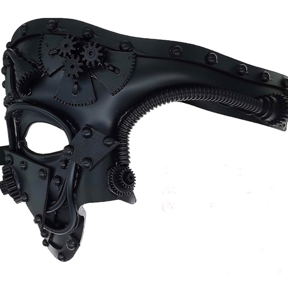Cyborg Venetian Masquerade Mask Halloween Costume Party Phantom of the Opera - Picture 4 of 5